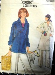 9437 VOGUE 70S FLARE PULLOVER TOP, TUNIC, PANTS PATTERN 12 or  14 uncut choice